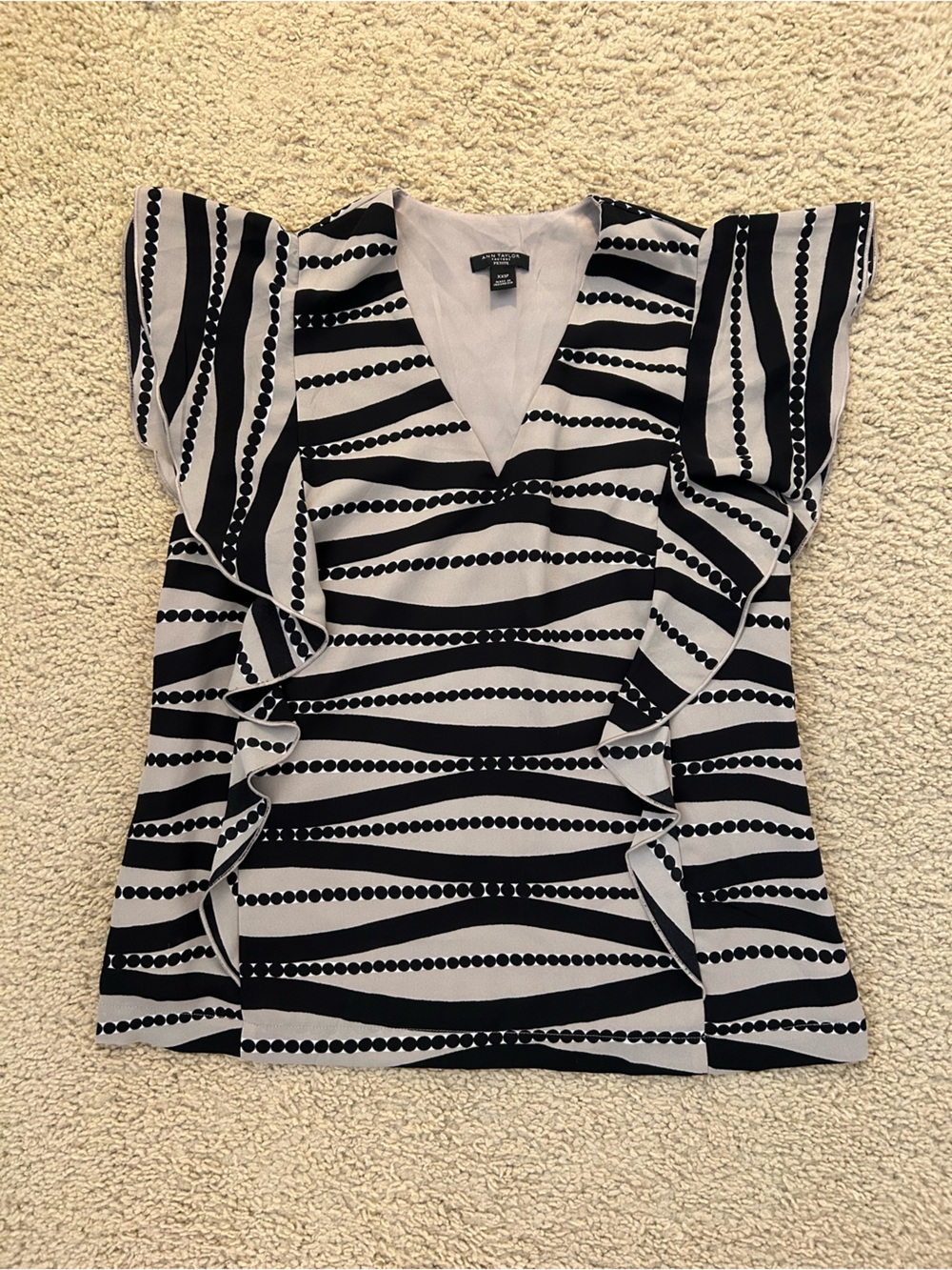 Ann Taylor Factory Ruffle Sleeve Top